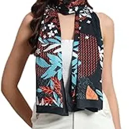 ravaiyaa - attitude is everything Women Lightweight Printed 100% Satin Silk Scarf Stoles Breathable Neckerchief Head Beach Wrap scarves (70 x 20 Inch) image 1