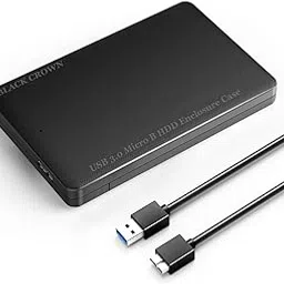BLACK CROWN 2.5 Inch SSD/HDD SATA Casing, Hard Disk Enclosure for Effortless USB 3.0 Connectivity, Featuring Screwless Tool-Free Installation /Plug and Play (Black Micro B CASING).-image-26