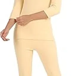 selfcare Women Cotton Blend Thermal Top and Pyjama Set (Pack of 1 Set) image 1
