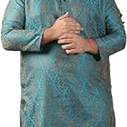 sojanya PLUS (Since 1958) Men's Soft Comfortable Pure Cotton Plain Solid Long Kurta-picture-41