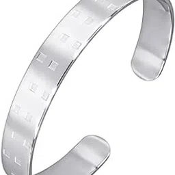 ziviana store Men's Adjustable Stainless Steel Kada Bracelet | Sleek Open Cuff Bangle | Fine Metal Finish-picture-10