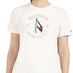 Tommy Hifiger Women Ecru T-Shirt-image-30