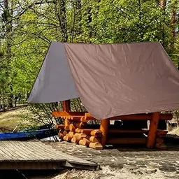 Sunshade Tarp, 52.0x89.0in Waterproof Outdoor Swing Canopy Kids Playground Roof Replacement Canopy Cover for Hiking Camping Courtyard Garden (52.0x89.0in-Coffee)'-picture-21