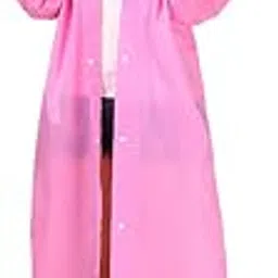 f s firmed string FIRMED STRING RAINCOAT FOR WOMEN-PVC Material TRANSPARENT WATERPROOF REUSEABLE RAINWEAR WITH FUNCTIONAL POCKETS, ADJUSTABLE HOOD AND CARRYING POUCH-picture-50