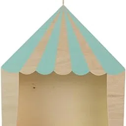 JAZZY PEARLS® Shelf Space Saving Chalet Shaped for Floating Wall Playroom Figurines Green|1 Piece Wooden Storage Rack-picture-17