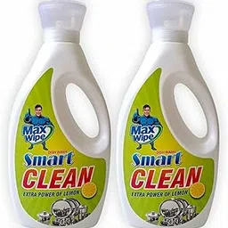 Max Wipe Dishwash Liquid - 1 Litres | Lemon Fragrance | Removes Tough Grease, Soft on Hands | Baby & Pet Safe | Pack of 2-picture-18