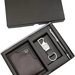 Pack of 3 Premium Leather Wallet Pen & Keychain Gift Set for Men – Stylish Bi-Fold Wallet with Pen & Keychain in Luxury Gift Box-image-18