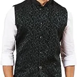 vastramay Men's - Nehru Jacket, Silk Blend Jacquard Nehru Jacket For Men, Traditional Indian Festive & Ethnic Wear-picture-19