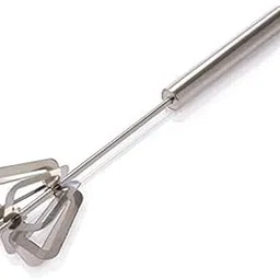 THE PAGH Stainless Steel Mix Egg, Lassi, Butter Milk Maker, Mixer Spring Hand Press Blender Whisk (Apple Mixi)-picture-11