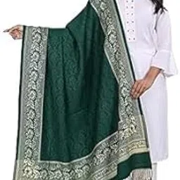 SHAGUN FASHIONS Women's Kashmiri Warm Woolen Shawl, Printed Desgin, Reversable Shawl, Funda desgin, Pashmina Thread| Winter Wear-picture-24