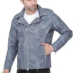 fine arts enterprises Mens Solid Faux Leather Standard Length Jacket (Black Biker) (Brown Biker) (Mens Chines Rib Formal) (Denim Brown) (Denim Blue)-picture-56