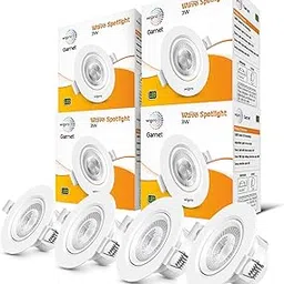 wipro Garnet 3W Round Led Wave Spotlight|Cob Spotlight for Ceiling|Neutral White Light (4000K)|Adjustable Design|Recessed Tiltable Downlighter for False Ceiling|Cutout-60 Mm|Pack of 4-picture-34