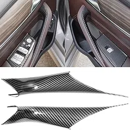 Jaronx Compatible with BMW 5 Series G30 G31 Door Handle Covers 2017-2022, Carbon Fiber Pattern Interior Door Pull Handle Covers Compatible with BMW 5 G30/G31 518d,520d,520i,525d,530d,530e,530i,540i-picture-23