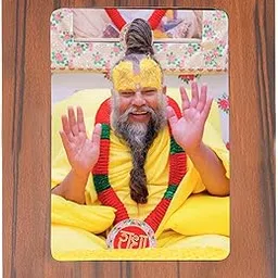 Indo Trends Premanand Ji Maharaj Photo Frame for Blessings | Prema Nand Ji Photo with Frame for Home Office Mandir (Picture Size 5x7 Inch) - GR-1089-picture-32