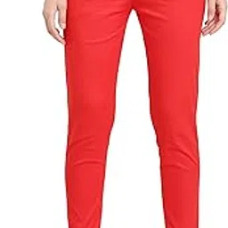 Women's White Cotton Stretchable Solid Pant-picture-14