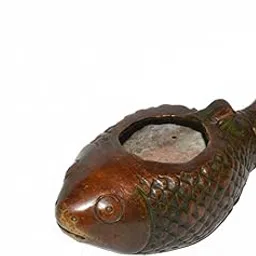 GENIADITY-100% Brass Fish Shaped Ashtray-Vintage Home Décor & Smoking Accessory,Artistic Tabletop Showpiece-(Antique Finish Metal Ashtray)-image-12