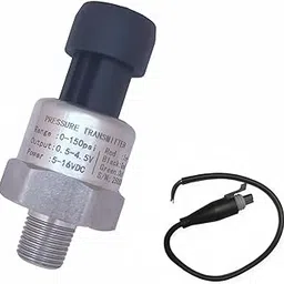 150 PSI Stainless Steel Pressure Sensor/Transducer – 1/8"-27 NPT Thread with Harness Kit,Multi-Purpose Sensor for Oil, Fuel, Air & Water (0-150 PSI)-image-63