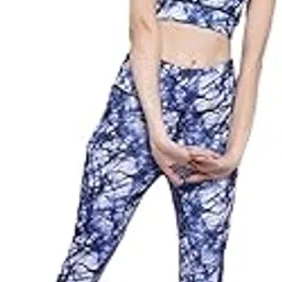mycost womens Gym Wear Set, Printed Track Pant & Sports Bra for Yoga, Running, Fitness, High Waist Activewear, Comfortable Workout Set-picture-44