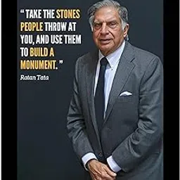 H and N Creations Ratan Tata Motivational Photo Frame | Inspirational Wall Decor with Quotes for Home, Office & Study Room | A4 Size (8x12 Inches)-picture-58