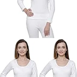 bodycare insider Gold Women White Round Neck Full Sleeves Premium Thermal Upper/Top - Pack of 3-picture-20