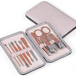 KEYMAX Manicure Pedicure 16 Tools Set Nail Clippers Stainless Steel Professional Nail Scissors Grooming Kits, Nail Tools with Leather Case-picture-33
