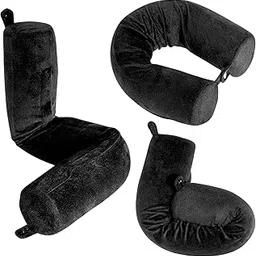 VENI MART Adjustable Twist Memory Foam Travel Pillow, Multi-Use Support for Neck, Chin, Lumbar & Legs, Ideal for Airplane, Train & Home (66 cm)-picture-23