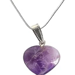 Amethyst Pendant Heart Shape Crystal Stone Pendant for Reiki Healing and Crystal Healing Stone Pendant Size 15-20 mm (Color : Purple)-image-63