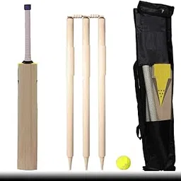 Cricket Kit with Full Size Bat, Tennis Ball, Stumps, Bails and Bag (Age 15+)-picture-13
