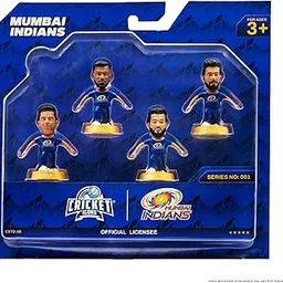 Chanak Cricket Icons Action Figure Assorted Mumbai Indians Collectible Miniature, IPL Edition with 360° Rotatable Head, MI Cricket Player for Fans & Kids, Gift & Collectors Pack of 4-picture-18