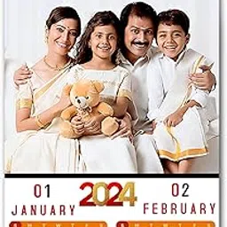 Flashing Click Customized Photo Calendar 12 Month 6 Page with Wall Hanging Matt Finish Calendar Theme Whitesuper Best Gift Birthday, Wedding,Christmas, New Year or more occasion-picture-58