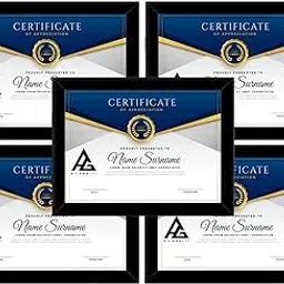 DJ ARTS A4 Size Wood Wall MDF Photo Frame (Black,5 Photos, Documents) (BLACK A4-5)-picture-11