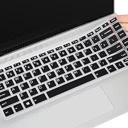 OJOS Keyboard Cover Protector Compatible for HP Pavilion X360 14 inches Laptop Ultra Thin Silicon Black Keyboard Skin Protector, 4.72 x 12.59 x 0.78 inches -Black image 1