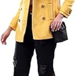 kotty Women's Longline Double-Breasted Classic & Timeless Elegance Coat-picture-45