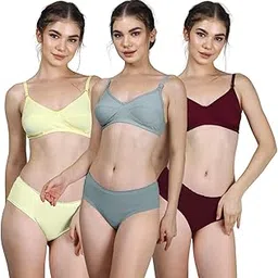 Solid Non-Wired Non Padded T-Shirt Bra Multicolour-image-1