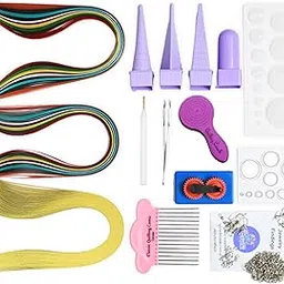 Vibhuti Crafts Quilling Craft Big Kit - Complete Set with Needle, Tweezers, Mini Board, and More - Handicrafts Supplies for Creative Projects-image-3