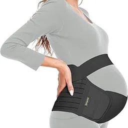 mr. jv MR.JV Maternity Support Belt – Breathable Adjustable Pregnancy Belly Band for Back, Waist & Abdomen – Relieves Lower Back, Pelvic & Hip Pain – Free Size, Black-picture-25
