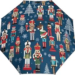 focupe Women's Nutcracker Ballet Xmas Dance_83872925 Print 3 Fold Auto Umbrella Waterproof and Wind-Resistant, Ideal Gift for Travel and Outdoor Activities-picture-52