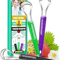 CATACC Pro Tongue Scraper, 2 Pack Professional Stainless Steel Tongue Scrapers Cleaner with 2 Carrying Box for Family, Kids, Travel, Home, Office-picture-19