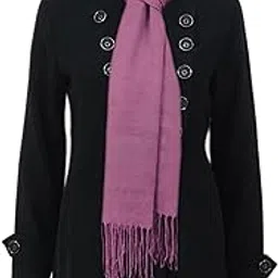 one echelon Cashmere Wool Scarf Stole for Women Men | Large Wrap Shawl in Solid Color with Tassels-picture-30