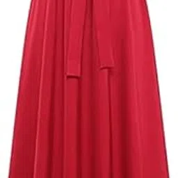 radhika 'n' dhaanya creation Dhaanya Creation's Satin Double Umbrella Flairy Skirt 30 inches with Stylish Bow Pattern-picture-35