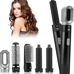 Drumstone (WOMEN SPECIAL 15 YEARS WARRANTY) 5 in 1 Hot Air Styler Hair Dryer Multifunctional Styling Tool for Curly Hair machine for Straightening Curling Drying Combing Scalp Massage Styling Hair-image-35