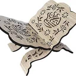 Enakshi® Handmade Wood Eid Al-Fitr Book Shelf Bible Frame Quran Book Stand Home Decor Color A|Collectibles | Religion & Spirituality | Islam | Other Islam Collectibles-image-16