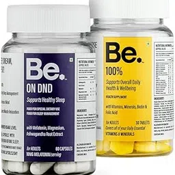 Be On The Go Combo Daily Essentials | Multivitamin & Sleep Support Supplement Pack | Restorative Nighttime Sleep Aid with Melatonin + Daily Multivitamin Tablets for Energy, Immunity & Vitality (90 Capsules)-image-27