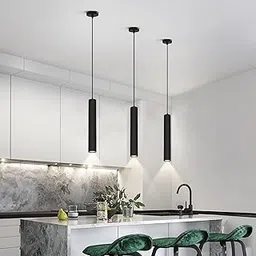 LUXORE INDIA 12 Watt Sleekglow Black Surface Cob Hanging Pendant Light for Kitchen Island, Dinning Table- Inbuilt Led (Cool White Light) Pack of 1, Metal-picture-12