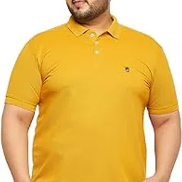 relane Men's Cotton Blend Half Sleeves Solid Polo Collar T-shirt-BIGPOLO101-picture-13