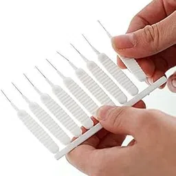 Sagar Trading Clickswift 10 Pcs Shower Head Cleaning Dredging Brush’s, Multi Gap Hole Anti-Clogging Cleaning Brush, Superfine Nylon Household Cleaning Brush, White Color-picture-20