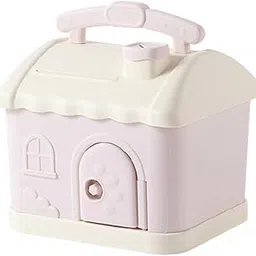 Chiransi Money Saving Bank with Coin Slot//Creative Cartoon Design Money Bank//Plastic Piggy Bank for Boys & Girls (Pack of 1) (House Piggy Bank-Pink)-picture-16