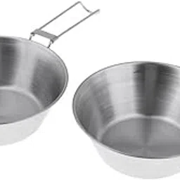 MILAAN 2 Pieces Stainless Steel Foldable Camping Bowls Outdoors 2 Bowls (66009567FEZ)-picture-28