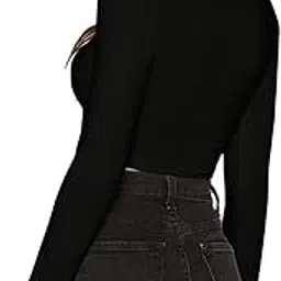 PUERY Basic Stylish Women's Sexy Solid Scoop Neck Readymade Full Sleeve Blouse Women-picture-24