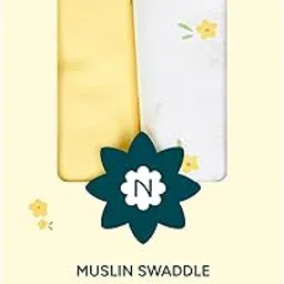 NINTARABABY Swaddles - 100% Organic Premium Muslin Cotton, 39" x 39" (100 cm x 100 cm), Ultra-Soft, Breathable & Lightweight, Hypoallergenic, Gifts for Newborn Girls, Pack of 2-picture-12